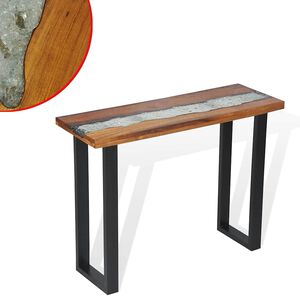vidaXL Konsolinis staliukas, tikmedis, 100x35x75 cm