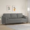 vidaXL Trivietė sofa su pagalvėmis, tamsiai pilka, 210cm, audinys