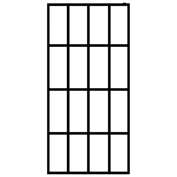 vidaXL Dušo pertvara, 100x195cm, grūdintas stiklas, skaidri