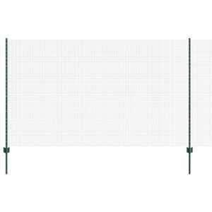 vidaXL Suvirintas vielos tvora su stulpeliais 50 x 1,4 m Žalia