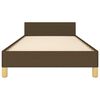 vidaXL Lovos rėmas be čiužinio, tamsiai rudas, 100x200cm, audinys