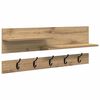 vidaXL Prikabinamas paltas Sieninis Amatininkų ąžuolas 90 x 15 x 36 cm