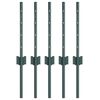 vidaXL Įmontuotas tvoros stulpas 5 vnt. Žalia 80 cm