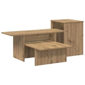 vidaXL Konsolinis stalas Amatininkų ąžuolas 91,5 x 35 x 38,5 cm