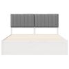 vidaXL Lovo rėmas su apmu&scaron;tu galvūgaliu &Scaron;viesiai pilka 160 x 200 cm