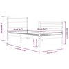 vidaXL Lovos rėmas, 90x200cm, pušies medienos masyvas