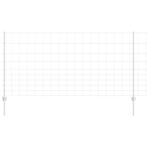 vidaXL Lauko laukinė tvora su stulpais 25 x 1,2 m Sidabrinė Tinklelis