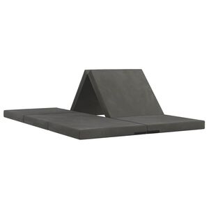 vidaXL Sulankstomas Sofos Lova 140 x 67 x 15 cm Tamsiai pilka