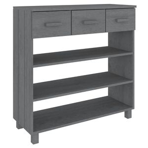vidaXL Konsolinis staliukas HAMAR, tamsiai pilkas, 90x35x90cm, pu&scaron;is