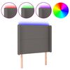 vidaXL Galvūgalis su LED, pilkos spalvos, 103x16x118/128 cm