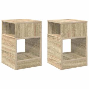 vidaXL Žurnalinis staliukas 2 pcs Sonoma ąžuolas 30,5 x 30 x 45 cm