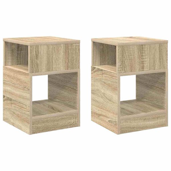 vidaXL Žurnalinis staliukas 2 pcs Sonoma ąžuolas 30,5 x 30 x 45 cm
