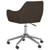 vidaXL Pasukamos valgomojo kėdės, 6vnt., tamsiai rudos, audinys