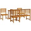 vidaXL Sodo Bistro Rinkinys 5 pcs Ruda Kietos akacijos mediena