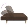 vidaXL Dvivietė sofa-lova su pakoja, rudos spalvos, audinys