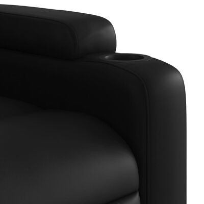 vidaXL Atlošiamas masažinis krėslas, juodos spalvos, dirbtinė oda