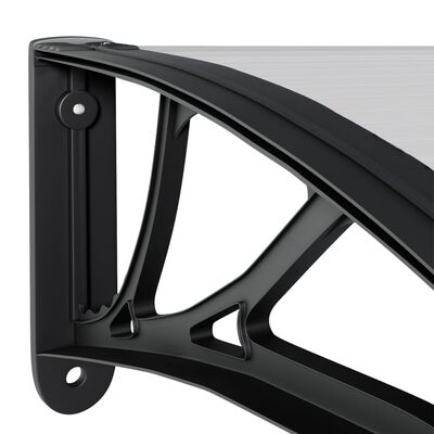 vidaXL Stogelis durims, juodas ir skaidrus, 150x75 cm, polikarbonatas