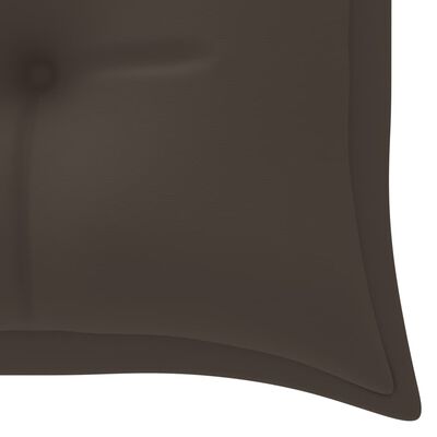 vidaXL Batavia suoliukas su taupe spalvos pagalvėle, 150cm, tikmedis