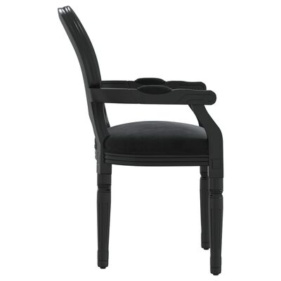 vidaXL Valgomojo kėdė, juodos spalvos, 54x56x96,5cm, aksomas