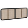 vidaXL Galvūgalis su galvūgalio Juoda 160 x 55 x 3 cm Ratanas