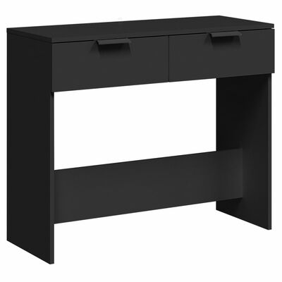 vidaXL Konsolinis staliukas, juodas, 90x36x75cm, apdirbta mediena