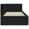 vidaXL Kampinė lovos konstrukcija Juoda 90 cm x 190 cm Aksomas