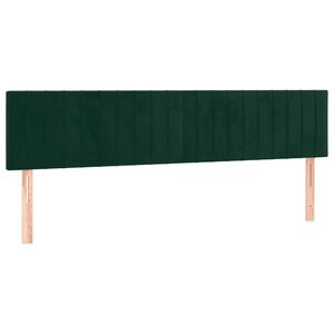 vidaXL Galvūgaliai, tamsiai žali, 180x5x78/88 cm, aksominiai
