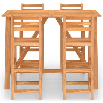 vidaXL Lauko baro baldų komplektas, 5 dalių, akacijos medienos masyvas