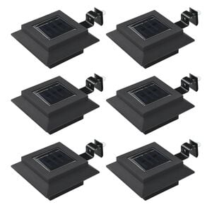 vidaXL Saulės energija įkraunami lauko LED &scaron;viestuvai, 6vnt., 12cm