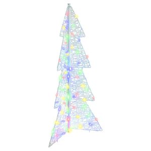 vidaXL Kalėdų eglutė su 100 LED Įvairiaspalvis 120 cm Akrilas
