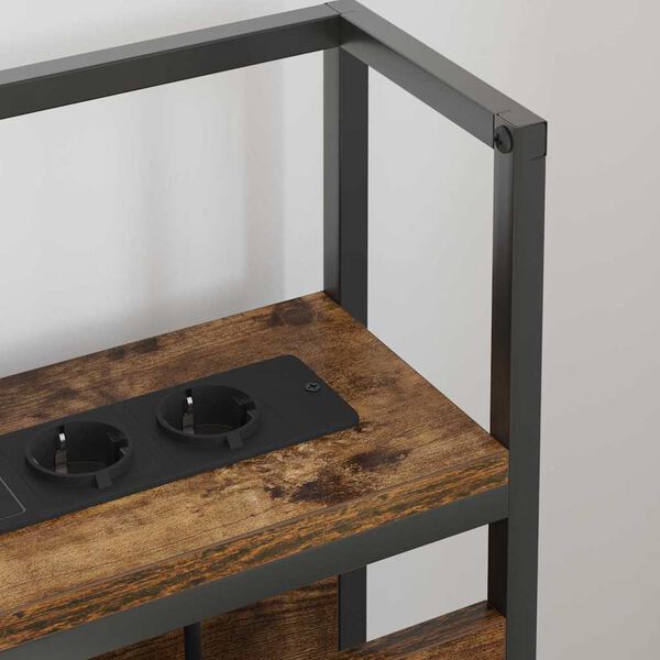 vidaXL Saugojimo galvos atlo&scaron;as Dūminio ąžuolo 180 cm Apdirbta mediena