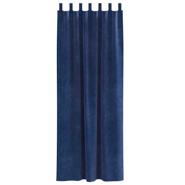 vidaXL Užtemdymo užuolaidos 2 pcs Tamsiai mėlyna 140 x 260 cm Aksomas