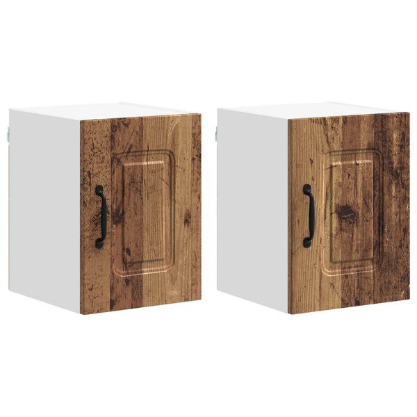 vidaXL Virtuvės spintelė Kalmar 2 pcs Senas medis 30 x 31 x 40 cm