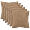 vidaXL Pagalvėlė 6 vnt. HEERLEN Taupe 30 x 30 cm Mikropluo&scaron;to flisas