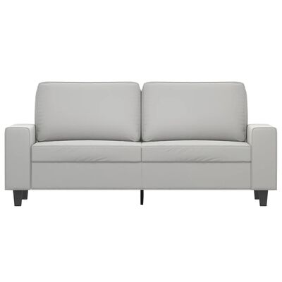 vidaXL Dvivietė sofa, šviesiai pilka, 140cm, mikropluošto audinys