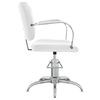 vidaXL Grožio salono kėdė, baltos spalvos, dirbtinė oda