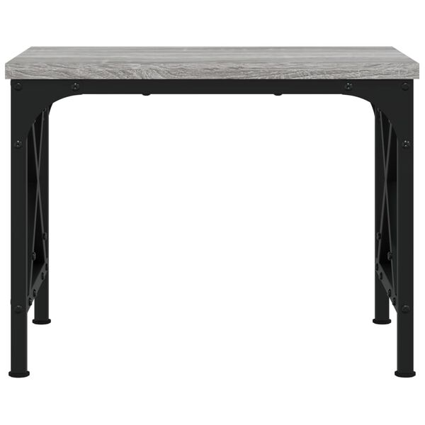 vidaXL Spausdintuvo stovas, pilkas ąžuolo, 40x30x31cm, mediena