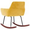 vidaXL Supama kėdė, geltonos spalvos, aksomas