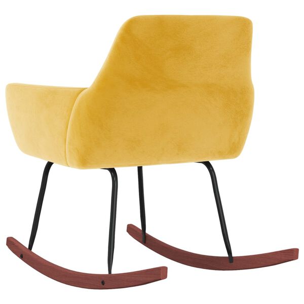vidaXL Supama kėdė, geltonos spalvos, aksomas