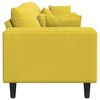 vidaXL Sofa su pagalve Geltona 250 x 77 x 76 cm Aksomas