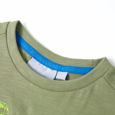 Vaikiški marškinėliai trumpomis rankovėmis, šviesūs chaki, 92 dydžio