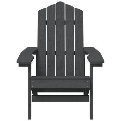 vidaXL Sodo Adirondack kėdė, antracito spalvos, HDPE