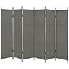 vidaXL Kambario pertvara, 6 d., antracito sp., 300x180cm
