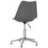 vidaXL Pasukamos valgomojo kėdės, 6vnt., pilkos spalvos, dirbtinė oda