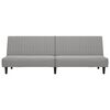 vidaXL Dvivietė sofa-lova, &scaron;viesiai pilkos spalvos, aksomas