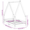 vidaXL Vaikiškos lovos rėmas, juodas, 70x140cm, pušies masyvas