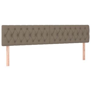 vidaXL Galvūgaliai, taupe spalvos, 200x7x78/88 cm, audinys
