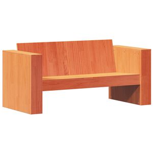vidaXL Dvivietė sodo sofa, va&scaron;ko ruda, 134x60x62cm, pu&scaron;ies masyvas