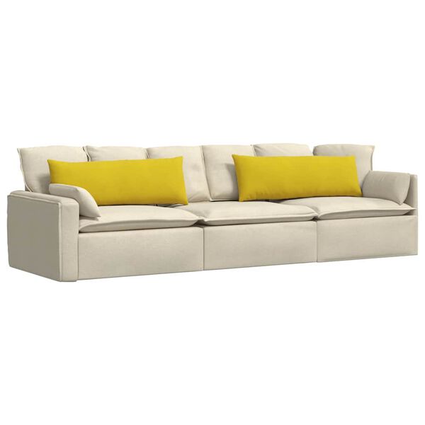 vidaXL Sofa Pagalvės 2 pcs Geltona 120 x 40 cm Kordūrinis audinys