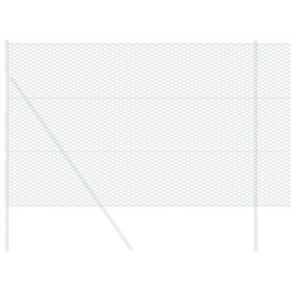 vidaXL Heksagoninė tvora Žalia 1.6 x 100 m Plienas